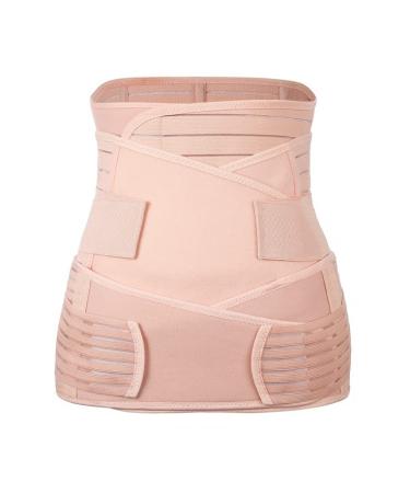 BIONICORE 3-in-1 Postpartum Belly Band Wrap | Abdominal Binder Support Belt | Pregnancy Recovery C-Section Body Shaper (Pink M) - Buy Online on GoSupps.com