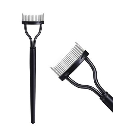 Eyelash Comb Eyelashes Separator Curler, KINGMAS Eyelash Lash Comb Mascara Applicator with Cover