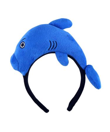 She's Shining headband with dolphin motif blue
