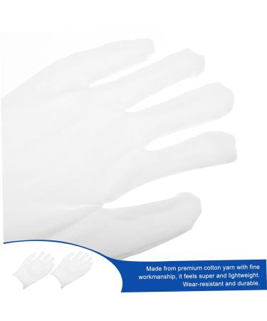 Angoily 12pairs Gloves Paraffin Wax Mittens Jewelry Glove Wax Bath Liners Paraffin Wax Liners Paraffin Bath Mittens Wax Bath Mittens Cotton Yarn Care Work Labor Protection Cotton White - Buy Online on GoSupps.com