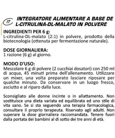 L-Citrulline DL-Malt (2:1) | 250g | 41 Servings | 100% Pure Amino Acid for Sports Performance & Enhanced Vasodilation - Buy Online on GoSupps.com