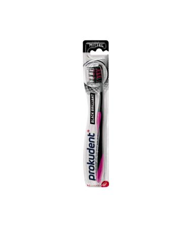 Prokudent Black Brilliant toothbrush 1 piece with activated carbon bristles available in various colors - not selectable!