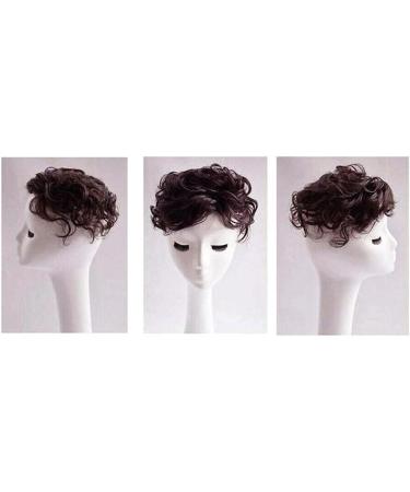 EREE HAIR 6Inch Short Curly Hair Topper Clip in Hair Topper Top Hairpieces Crwon Topper Human Hair Extensions Wiglet Topper Hair Piece for Women with Thinning Hair Reddish Brown Color - Buy Online on GoSupps.com