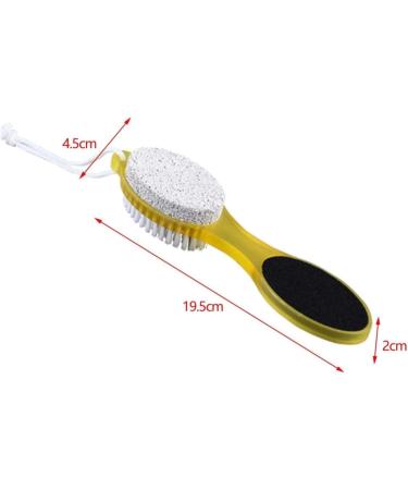 4 in 1 Foot File Callus Remover Multi-Functional Foot Scrubber Brush Feet Pedicure Tools Foot File Rasp with Pumice Stone for Home Foot Care (Yellow) - Buy Online on GoSupps.com