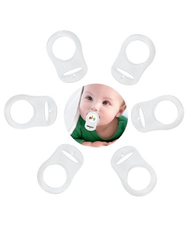 Silicone ring for pacifier transparent pacifier adapter pacifier chain silicone ring for pacifier chains soft silicone baby dummy pacifier clips brackets transparent