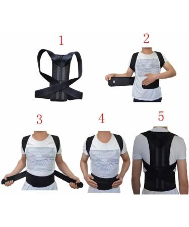 Back Support Posture Corrector For Men & Women Full Back Support Belt Brace Trainer Providing Pain Relief Neck Back Shoulder Posture Spine Corrector - Buy Online on GoSupps.com