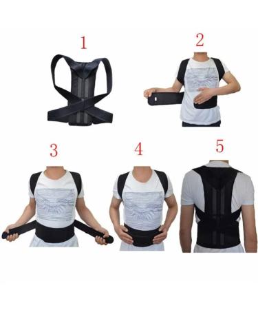 Back Support Posture Corrector For Men & Women Full Back Support Belt Brace Trainer Providing Pain Relief Neck Back Shoulder Posture Spine Corrector - Buy Online on GoSupps.com