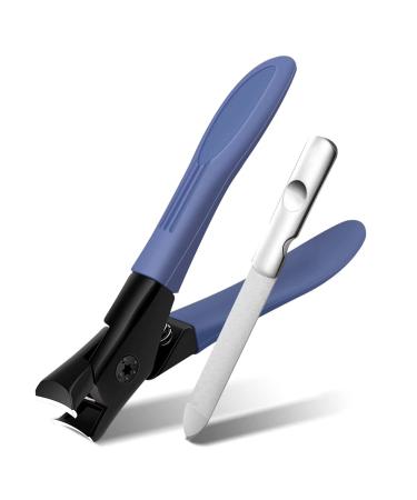 Omind Toe Nail Clippers Set for Men Women Senior and Adult  Ultra Sharp Finger Nail Clippers for Thick Nails  Blue