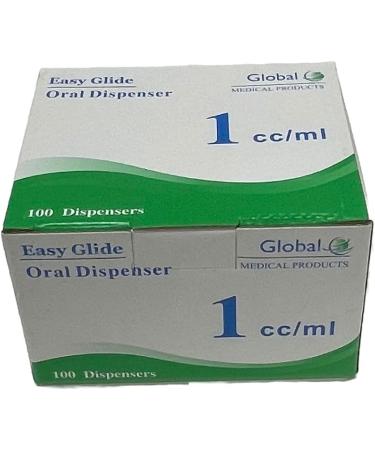 Easy Glide 1ml 1cc Oral Syringe Sterile Caps Included Great for Oral Medicine and Home Care 100 Count - Buy Online on GoSupps.com