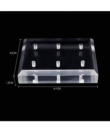 Acrylic Nail Drill Bit Holder Stand Case - 6 Holes Display Organizer for Manicure Tools - Clear | Home & Salon Use - Buy Online on GoSupps.com