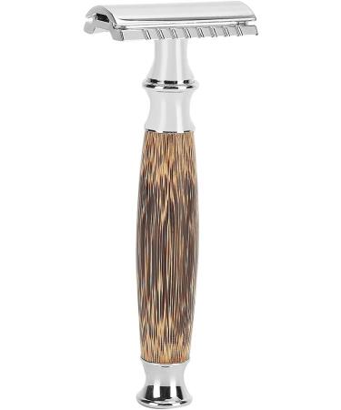 SWOQ Easy Beard Shaver with Bamboo Handle | Manual Razor for Body Hair - Eco-Friendly Grooming for Men - Buy Online on GoSupps.com