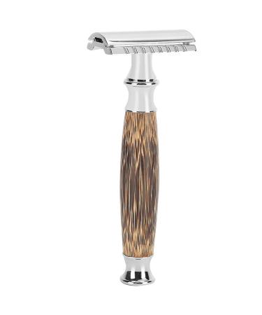 Ankroyu security razor razor for men or women reusable hand razor manual razor made of aluminum with wooden handles traditional men's razor for at home