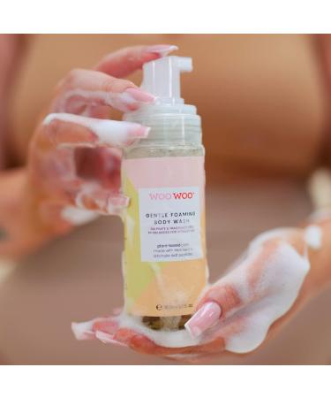 WooWoo Manifesto Gentle Foaming Natural Body Wash For Women 150ml - Vegan Sulphate Free Body Care pH Balanced Gentle Skin Cleanser with Aloe Vera and Artichoke Leaf Peptides - Menopause Range - Buy Online on GoSupps.com