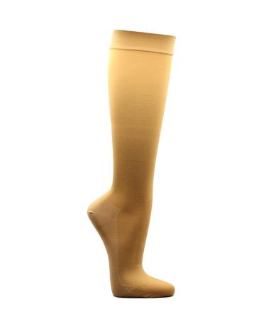Calf Stocking AD Extra Fine closed toe KKL III size 4 long skin colour