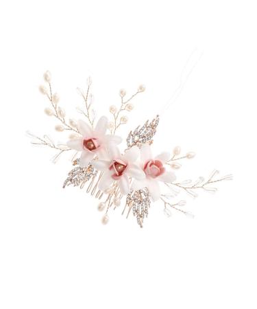 FRCOLOR Comb Wedding Headdress Fashion Crystal Headwear Headwear Bridal Headdress Handmade Headwear Bridal Shape Headwear Bride Hairdress Headwear Hairstyling Tools