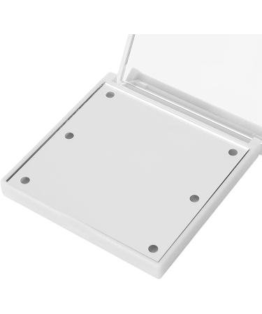 Compact Mirror 2X Magnification White Light Travel Makeup Mirror Folding Double Sided Handbag (White) - Buy Online on GoSupps.com