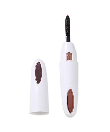 RIYAN Electric Heated Eyelash Curler Long Lasting Natural Eye Lash Curler USB Charge Makeup Curling Kit White