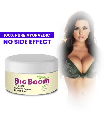 Riffway Big Boom Natural Herbal Breast Cream - Uplifts & Enhances Women's Bust Growth (50GM) - Ideal for Uneven Body Shape - Buy Online on GoSupps.com