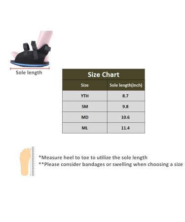 WEEOATAR Adjustable Post-op Shoe | Medical Boot for Post-Surgery & Injuries | Orthopedic Shoe for Broken Foot Toe Stress Fractures Bunions - Left & Right Foot (ML) Black - Buy Online on GoSupps.com