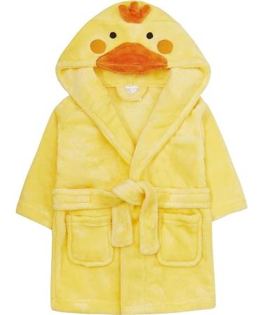 Bamu Baby Town Unisex Bathrobe for Boys & Girls - Soft Plush Fleece with Hood Sizes 6-24 Months & 2-6 Years Duck Yellow for 18-24 Months - Buy Online on GoSupps.com