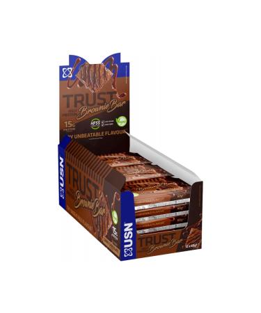 USN Trust Vegan Protein Brownie Bar (12x60g) Dark Chocolate