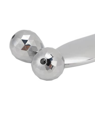 Metal Facial Roller - 3D V Shape Beauty Tool for Face Sculpting & Enhanced Skincare Results | Comfortable Grip & Skin Relaxation - Buy Online on GoSupps.com