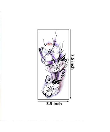 12 Sheets Flower Temporary Tattoos: 3D Butterfly Rose, Sexy Fake Tattoo Stickers for Women - Waterproof Body Art with Colored Floral Designs - Buy Online on GoSupps.com