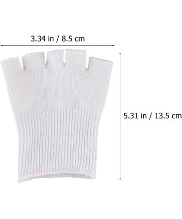 FOMIYES 2 Pairs Five Toe Half Socks White Gel Fish Mouth Socks Foot - Buy Online on GoSupps.com