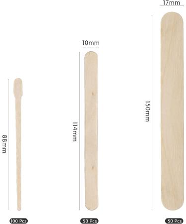 LUOCAI Wooden Eyebrow Waxing Applicator Sticks 200 Pcs - Small Spatulas for Face & Eyebrows Hair Removal - Buy Online on GoSupps.com