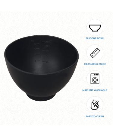 ForPro Black Silicone Mixing Bowl 8 oz - Flexible, Odorless Bowl for Facials, Massage, Body & More - Buy Online on GoSupps.com