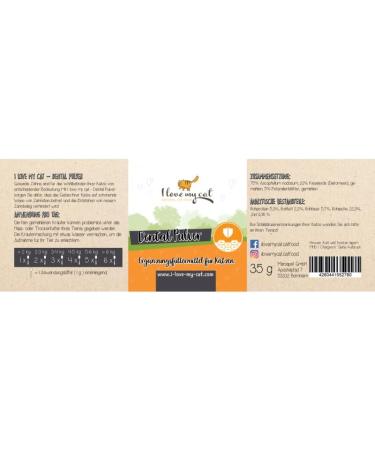 Natural Cat Dental Care Powder | No Artificial Additives | Effective Tartar & Plaque Removal - 35g - Buy Online on GoSupps.com