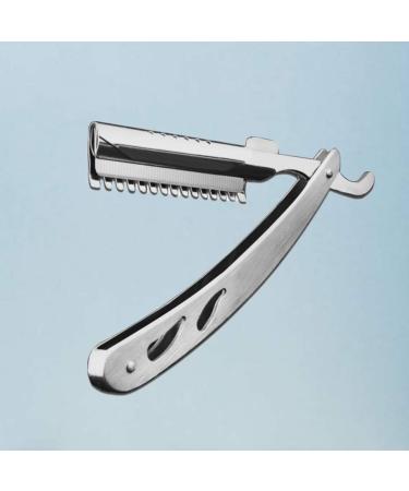 Minkissy Man Folding Razor - Vintage Straight Edge Razor with Interchangeable Blades for Eyebrow Shaping & Hair Clipping - Rustproof Steel - Buy Online on GoSupps.com