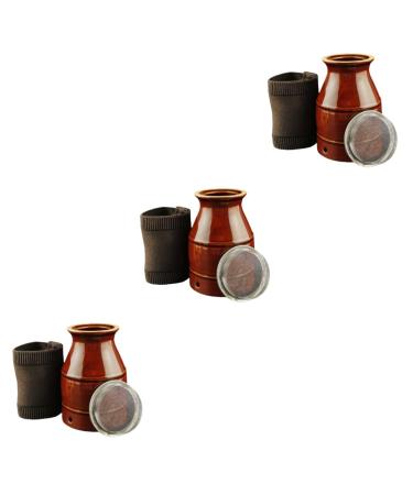 Clispeed 3 STK cupping Moxibusion Glass Shropferns Container Massage Tools Suction Mass cup Moxibustion-Tank Moxa burner Moxatopf Saugehnaps Moxibusion Brenner Ceramic I can