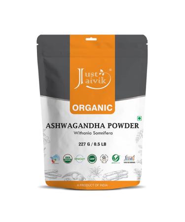 100% Organic Ashwagandha Powder- Withania Somnifera- USDA Certified Organic- 227g (0.5 LB) 8 oz - Ayurvedic Herbal Supplement That Promotes Vitality & Strength - Support for Stress-Free Living
