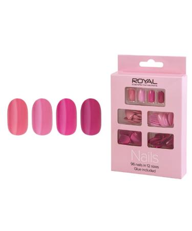 Royal 98 Nails with Glue - Pinks