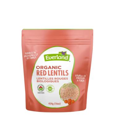 Everland Organic Red Split Lentils 454gm