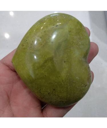 Natural Green Opal Carved Heart raw Gemstone Crystal Suitable for Home Raw Stones and Minerals Stone Mineral Specimen - Buy Online on GoSupps.com