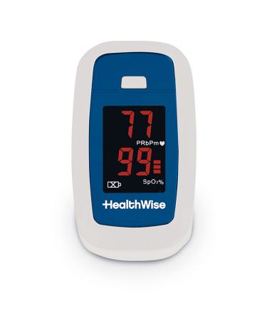 HealthWise Pulse Oximeter | Blood Oxygen Saturation | Complete System Monitor Lanyard and Batteries | Portable Spot-Check Monitoring | Blood Oxygen Saturation (SPO2) and Pulse Rate (BPM)