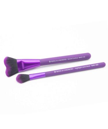 MODA Perfect Pairs Insta-Glow Makeup Kit with Contour and Highlight Brushes - Purple - Buy Online on GoSupps.com