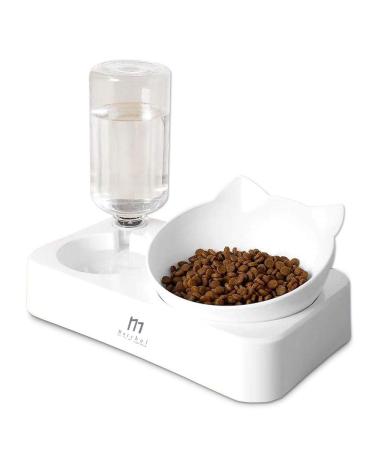 Marchul Gravity Water and Food Bowls Cat, Cat Dog Tilted Water and Food Bowl Set