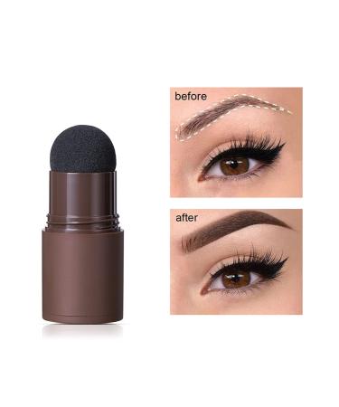 One Step Eyebrow Stamp Shaping Kit - Waterproof Eyebrow Makeup with Soap Powder Stencils & Brushes - Dark Brown - Buy Online on GoSupps.com