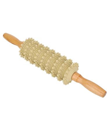 Stable wooden roller for lymphatic drainage straight trigger points thin leg cellulite sore fascia massage roller