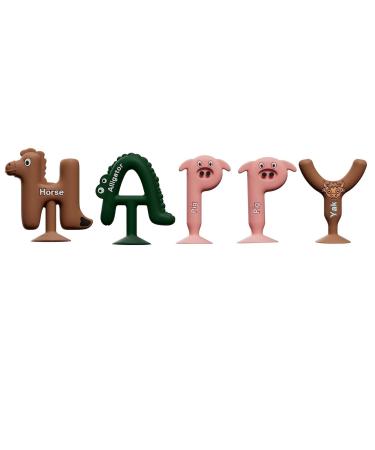 A-Z alphabet DIY bite ring for babies baby dental aid bpa-free biting toys to calm down wound gums best gift for babies happy