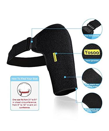 Estink Shoulder Support Brace | Adjustable Pain Relief for Rotator Cuff | Ultra Comfortable with Mesh Bag - International Shipping Available - Buy Online on GoSupps.com