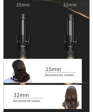 Automatic Hair Curling Iron - 1.26in Ceramic Tourmaline Two-Way Rotation Wand | International Shipping - Buy Online on GoSupps.com
