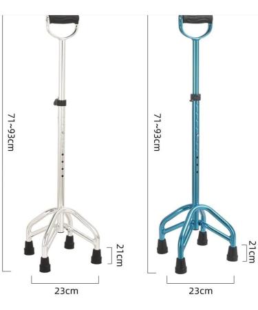 Cane Durable Aluminium Four-Legged Cane Telescopic Crutches Walking Aid for The Elderly (Color : Blue) Smooth Sailing - Buy Online on GoSupps.com