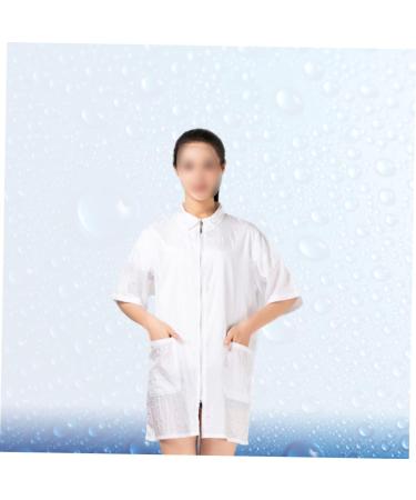 FRCOLOR Men's Hair Dyeing Clothing Actually Easy Clean Stylist Coat Cover While Vests Running Vest Men's Hair Dye Short Sleeve Woman Hair Dyeing Clothing Zip Jacket - Buy Online on GoSupps.com
