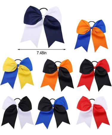 eexuujkl Large Hair Tie Bow Knot Thick Elastic Color Matchig Tail Preppy Style Ponytail Holder Seamless Scrunchies Accessories Orange+Black - Buy Online on GoSupps.com