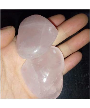 Crystal Rough Crystal Pack of 3 45-50 mm Natural Pink Quartz Crystals and Stone Carved Rose Hearts Suitable for Home Decoration Suitable for Home Office Decoration - Buy Online on GoSupps.com