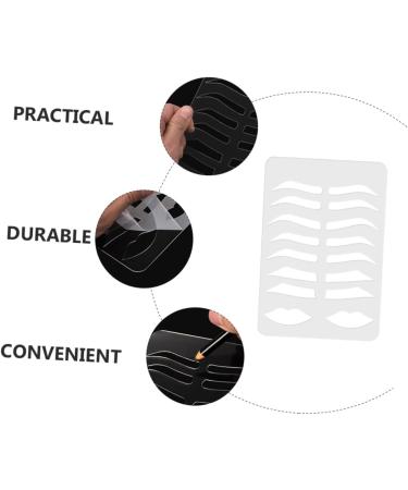 FRCOLOR Eyebrow Stencil Plate Eyebrow Drawing Mold Eyebrow Shape Practicing Mold Acrylic Practice Skin 1 count (Pack of 1) Transparent - Buy Online on GoSupps.com